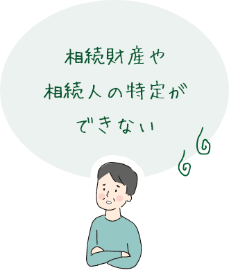 相続財産や相続人の特定ができない